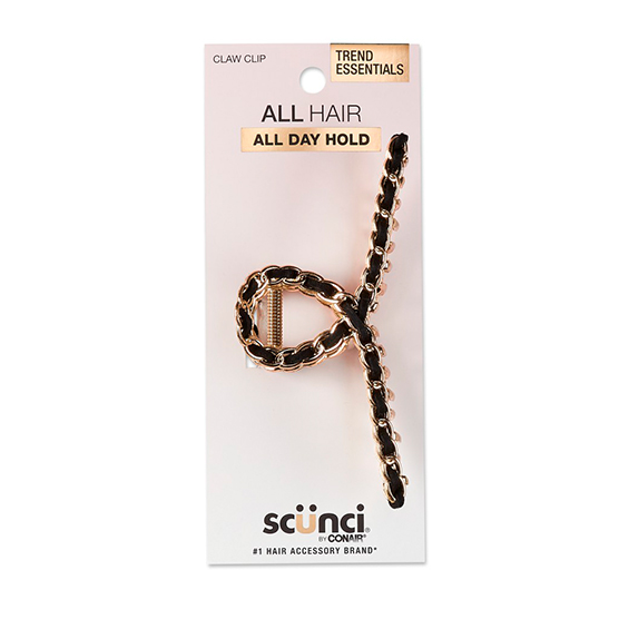 Faux Leather Metal Claw Clip 1pk